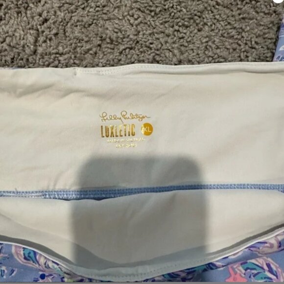 Lilly Pulitzer Blue Peri the Turtle Package Weekender High Rise Leggings - Picture 5 of 7